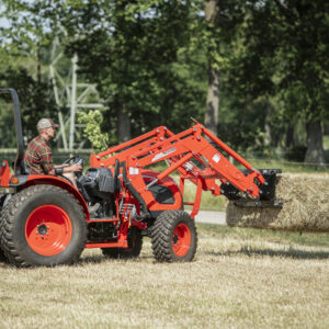 Large red Kioti A2 5510N machine.